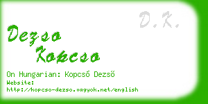 dezso kopcso business card
